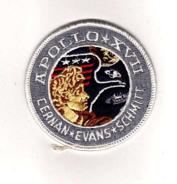 Apollo XVII Space Program, Cernan Evans Schmitt, Vintage 3" Diameter Patch