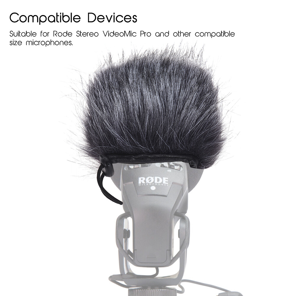 MICROPHONE WINDSCREEN ARTIFICIAL MUFF WIND COVER FOR STEREO VIDEO MIC L9C1