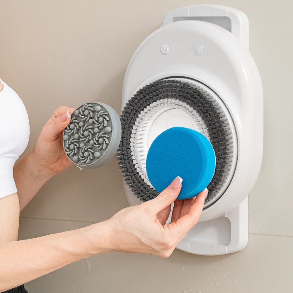 Adjustable Height Wall Mounted Body Brush For Deep Cleaning