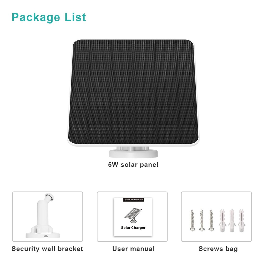 Solar Panel for Ring Camera, 5W Charger Stick Up Cam,...