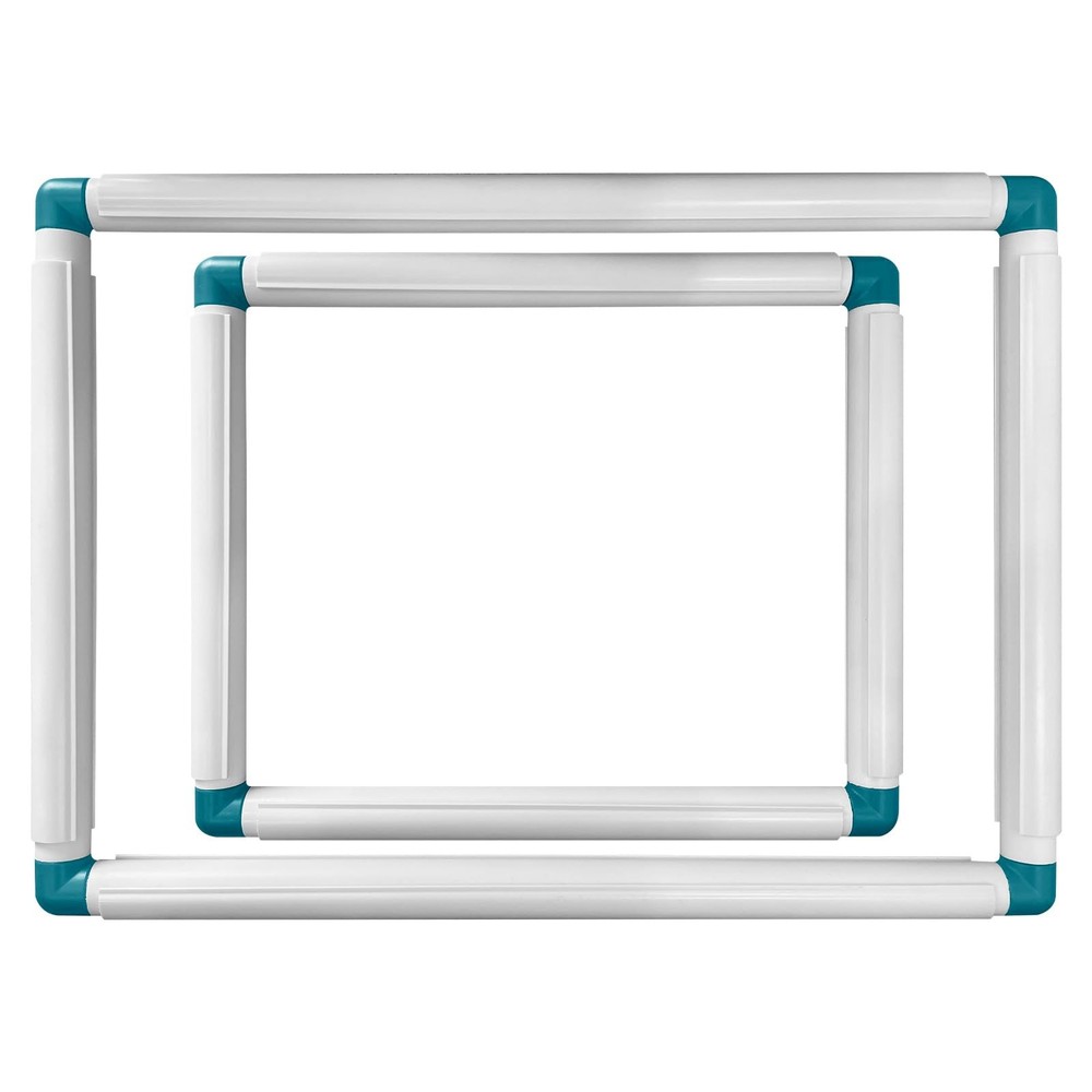 2 Pack Square Embroidery Hoops, Plastic Cross Stitch Snap Frames, Universal C...