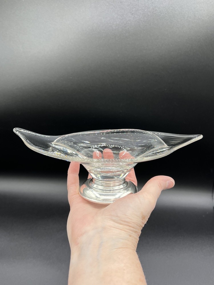 Vintage Frank M. Whiting Co. Sterling Silver Footed Two Compartment Candy Dish