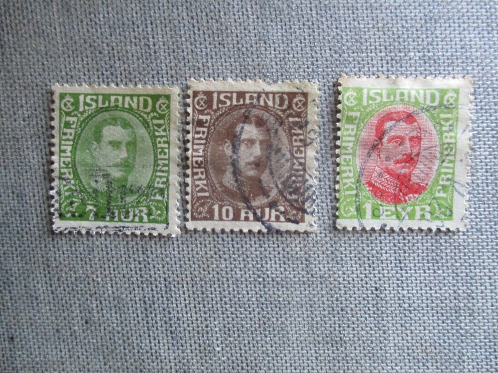 Iceland, Scott# 176, 180-181, used