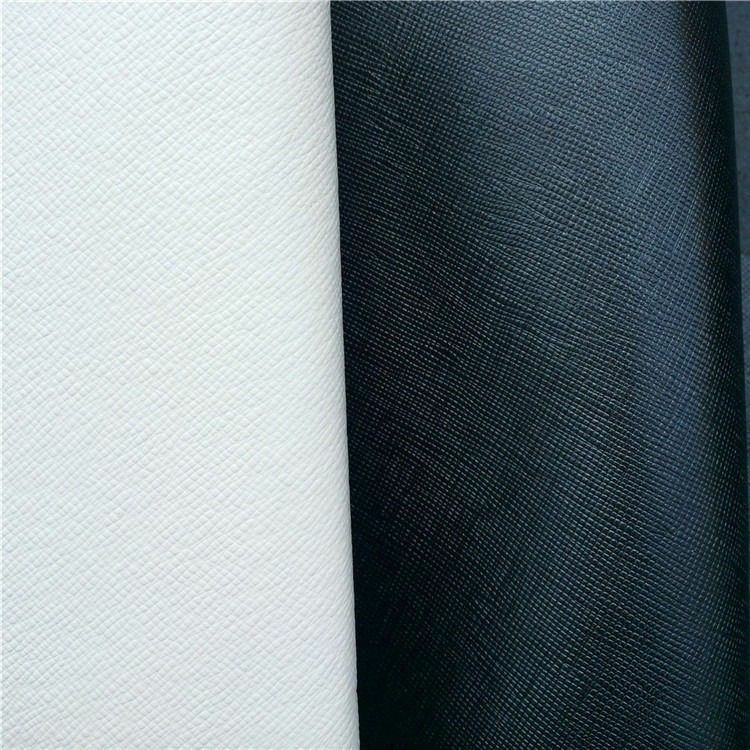 Black taiga First layer leather material cross pattern cowhide for Leathercraft