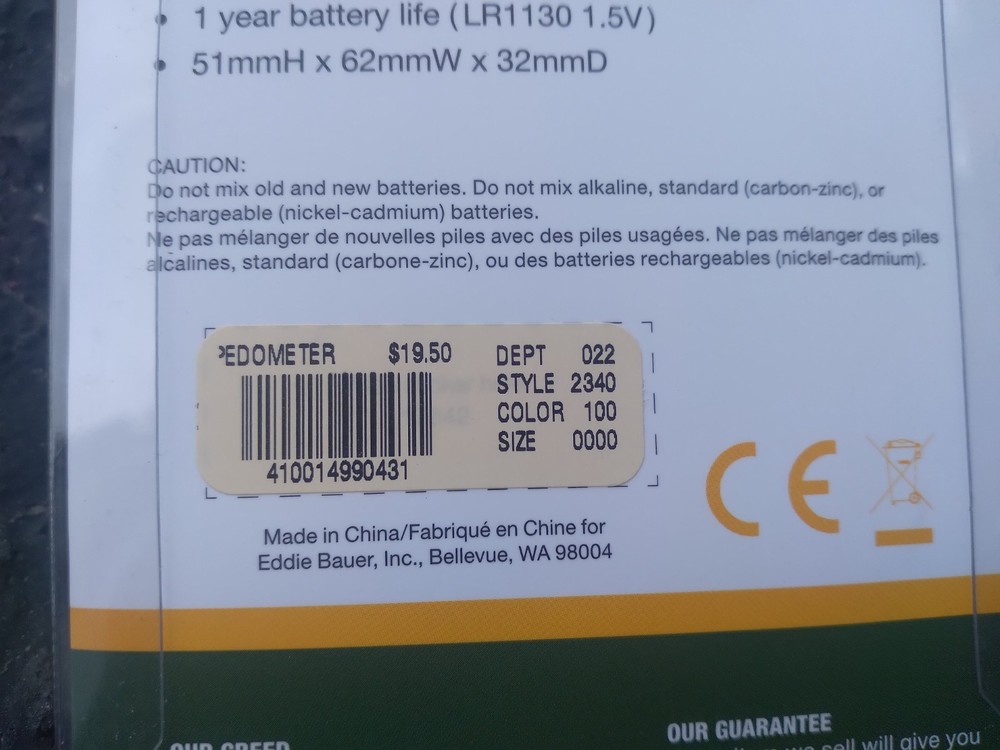 NEW Eddie Bauer Pedometer Digital Step Counter