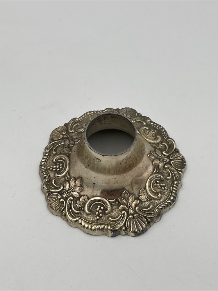 Vintage Silverplate Candelabra Insert Replacement Piece Bobeche Unique H1