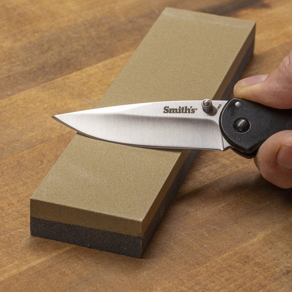 Smith’s 50821 8” Grit Combination Sharpening Stone – Gray
