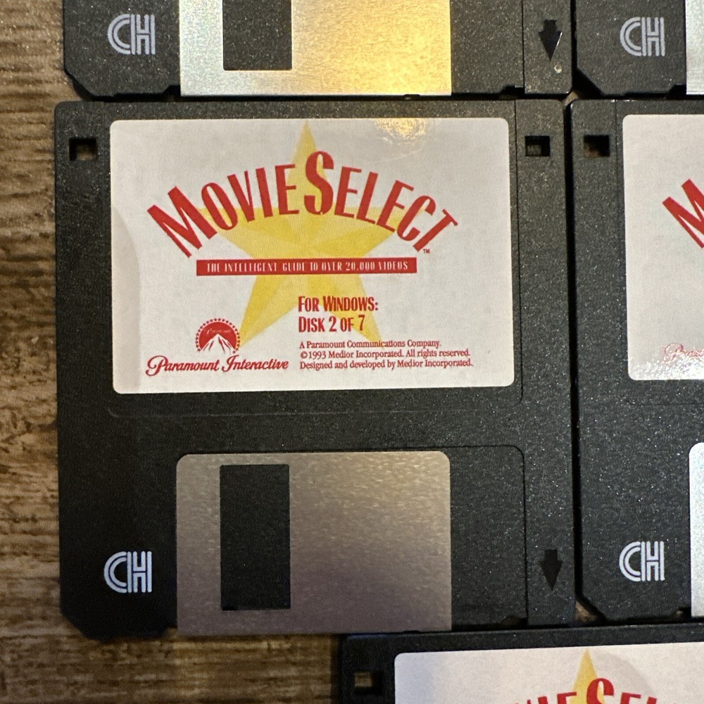 Movie Select For Windows By Paramount Interactive 3.5 Media 7/7 Complete