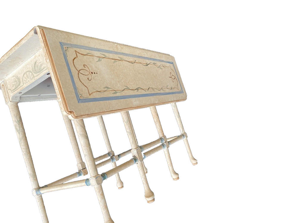 66040 Hand Painted Drop Leaf Coffee / End Table Stand