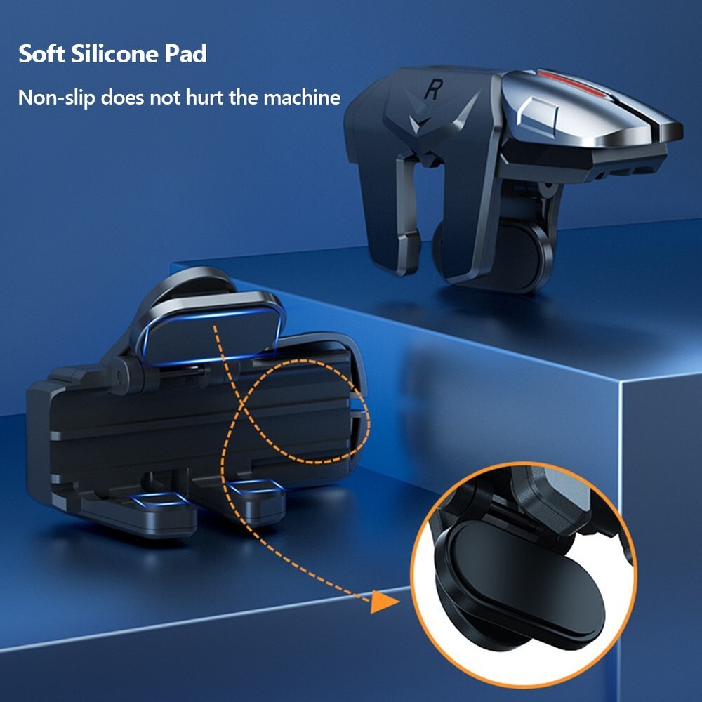 1 Pair Six Finger Operation Mobile Game Trigger Controller Gamepad for Phone