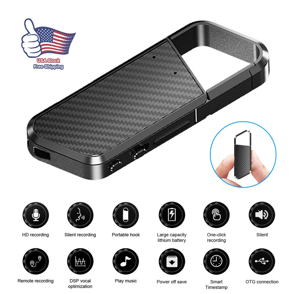 Mini Digital Hidden Audio Voice Activated Recorder MP3 Small Smart Playback