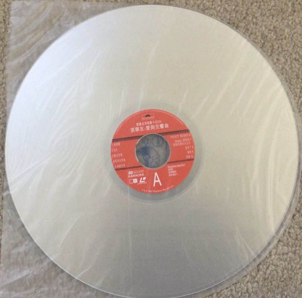 Jacky Cheung 張學友 Laserdisc