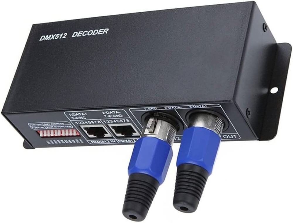 3CH DC12-24V RGBW DMX 512 Decoder LED Controller RGB LED DMX512 Decoder DMX512