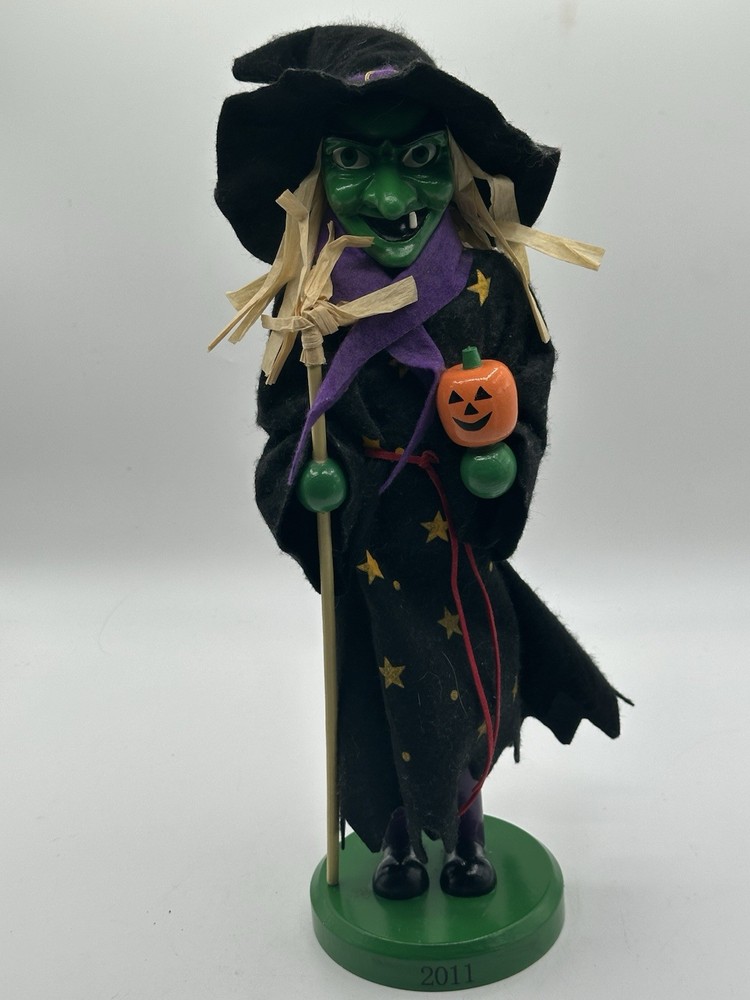 Halloween Nutcracker Wooden Witch 2011 Target 14”