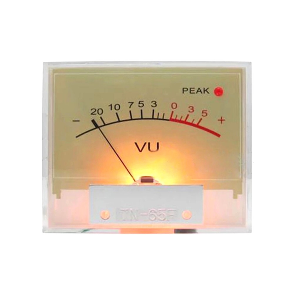 2pc TN-65 VU Panel Meters DB Level Header Detectors Chassis w Backlight+TS-VU003