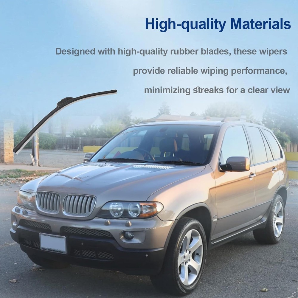 Front & Rear Windshield Wiper Blades Set for 2000 2001 2002 2003-2006 BMW X5 E53