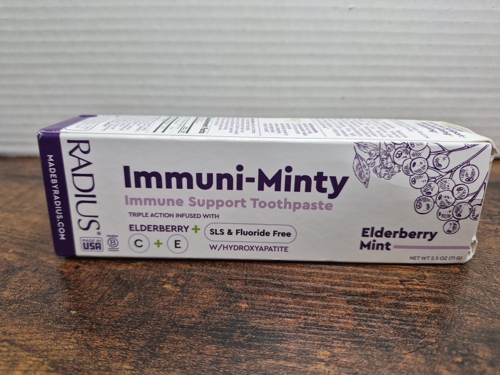 Organic Elderberry Mint Toothpaste 2.5 Oz By Radius