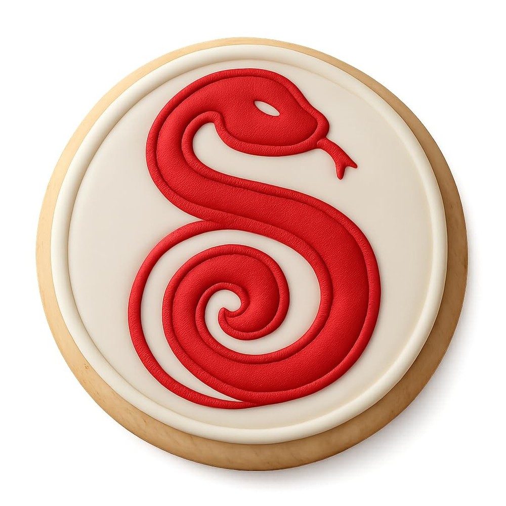 Curled Tail Serpent Cookie Cutter & Stamp - 4x4 Fun Kitchen Baking