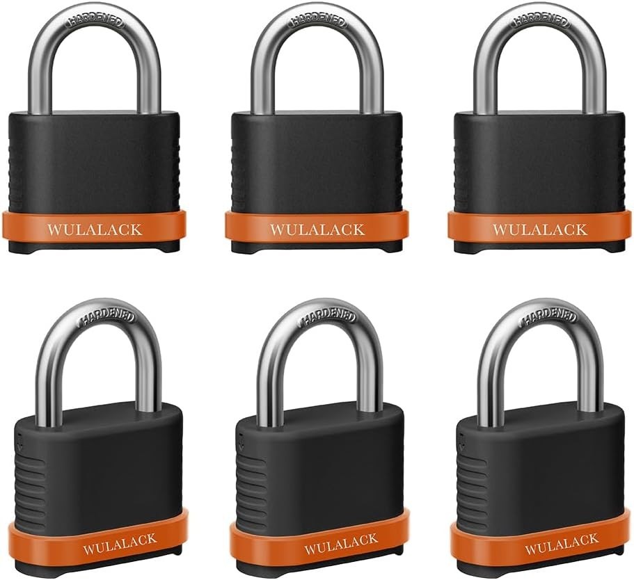 Candado de combinación resistente de 6 unidades, reajustable de 4 dígitos para e