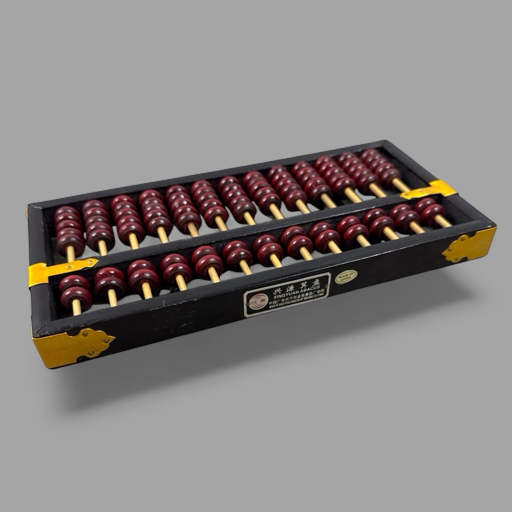 Abacus XingYuan Brand Black Lacquer Red Beads