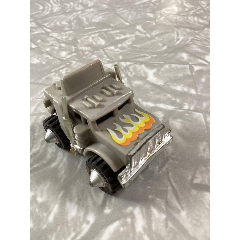 1982 Stunt Riders Grey Semi Pull Back Friction Racer 2"