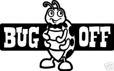 Bug Off Vehicle Window Decal Bumper Sticker