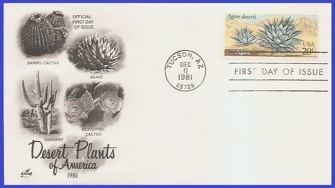 USA3 #1943 U/A ARTCRAFT FDC   Agave