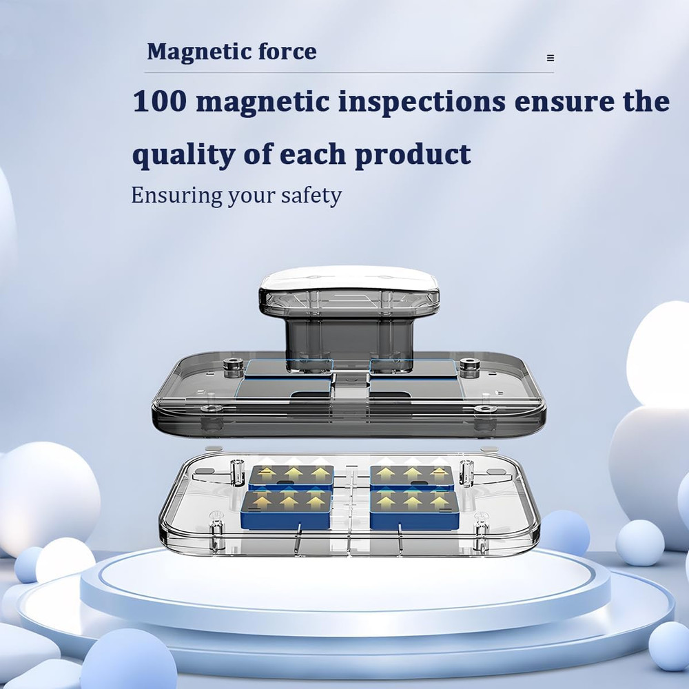 Magnetic Car Windshield Cleaner Tool with Anti-Falling Rope, Double-Sided Window