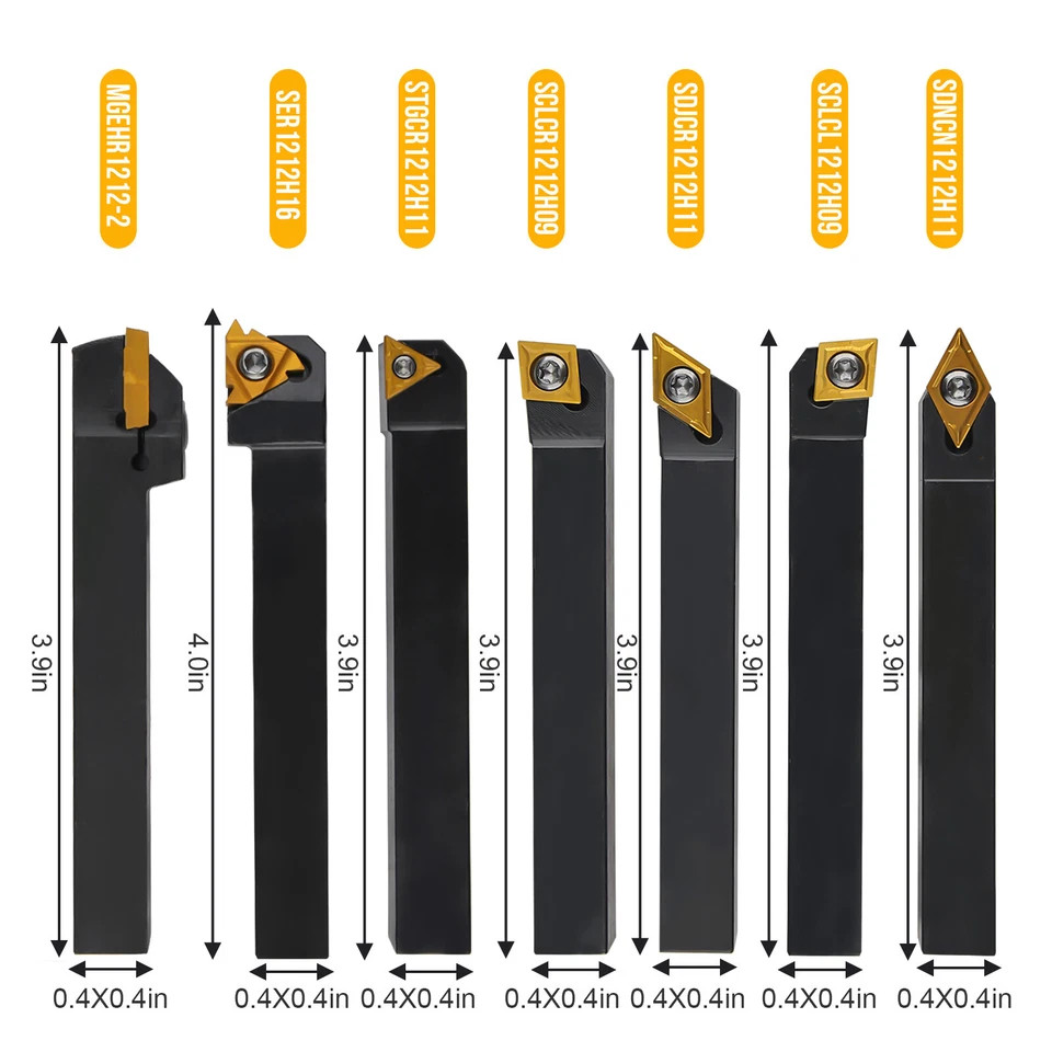 50PCS Lathe Carbide Inserts Tool FOR 12MM Set Turning Tooling