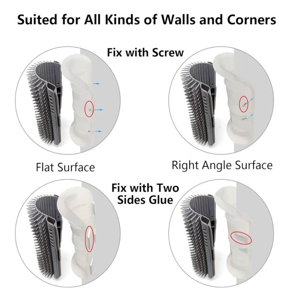 2 Pack Cat Self Grooming Corner Brush