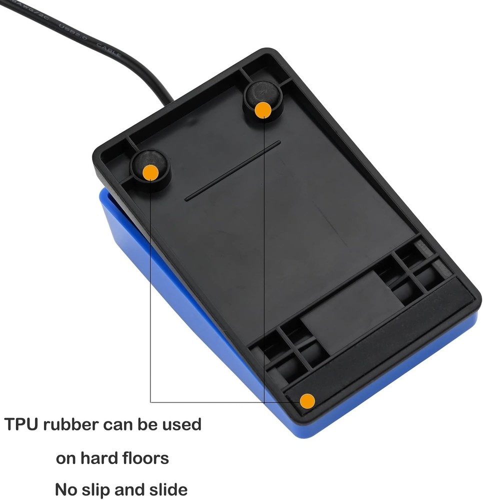 2023 Upgraded USB Foot Pedal - Programmable Single Switch for Gaming & Streaming