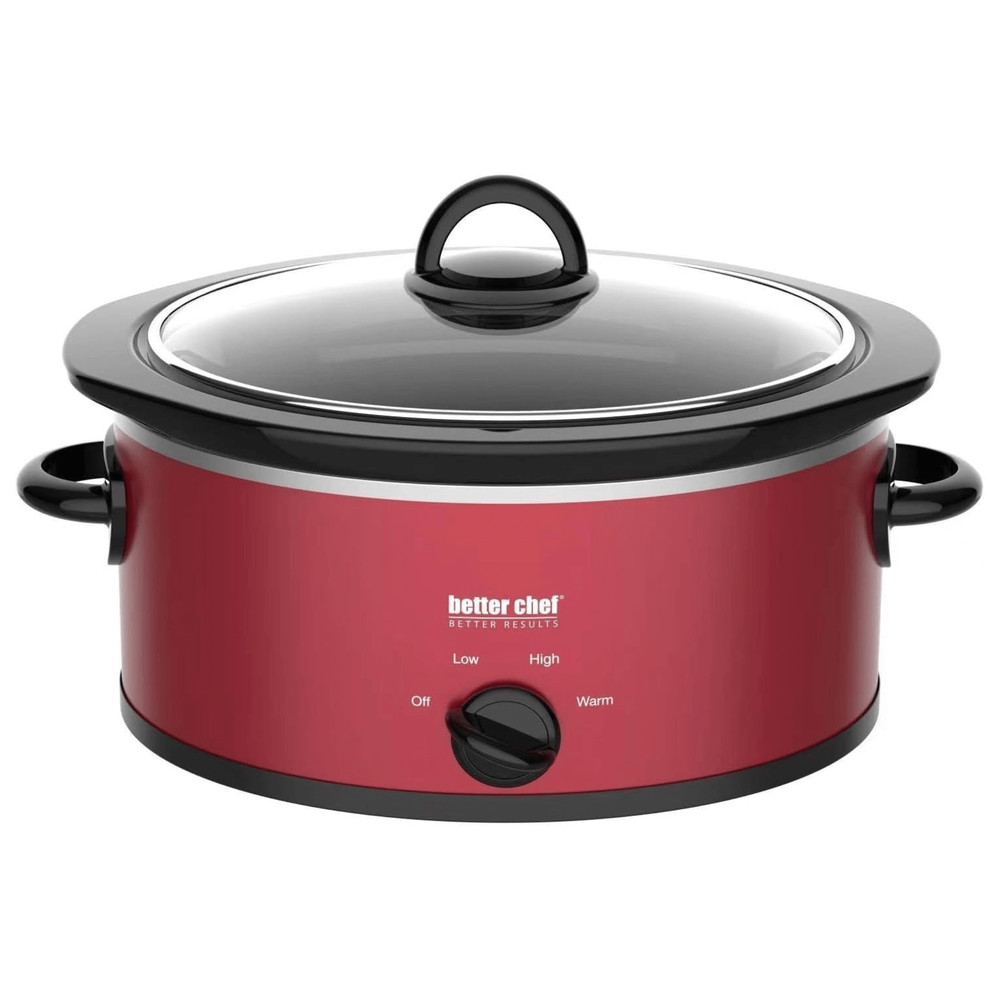Better Chef 3-Quart Oval Slow Cooker with Easy Clean Removable Stoneware Crock