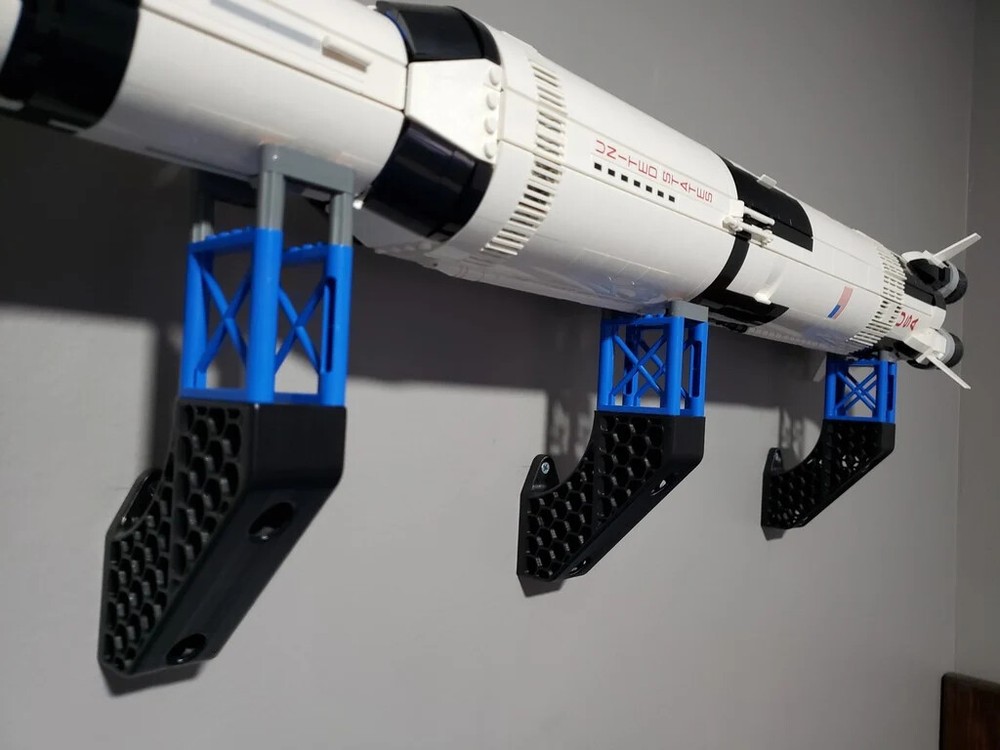 Saturn V Lego Wall Mounts 3d Printed (x3 Mounts)