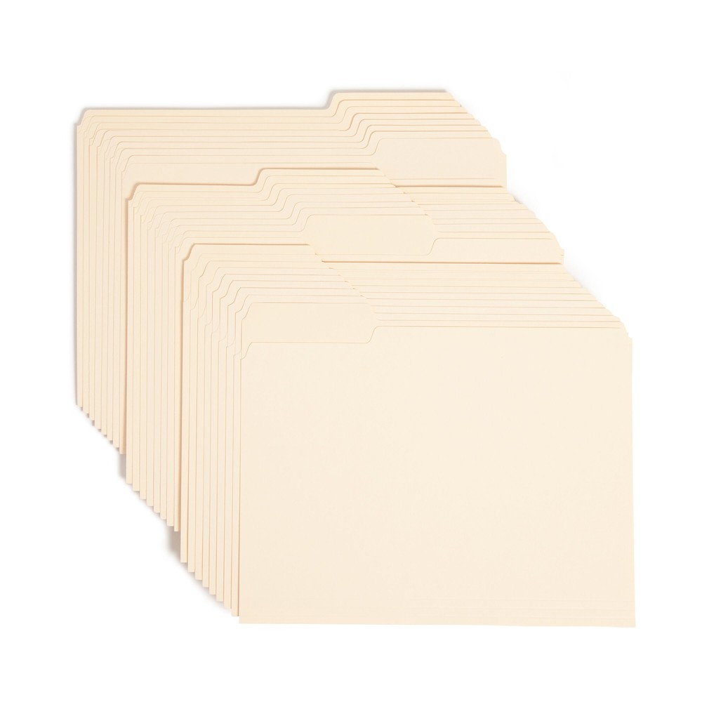 3-Tab Manila File Folders, 25 Count, Letter Size