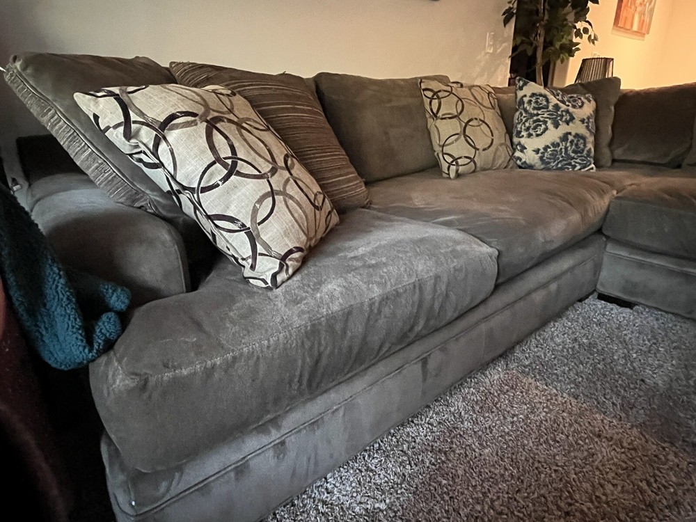 Microsuede 118” L Sectional
