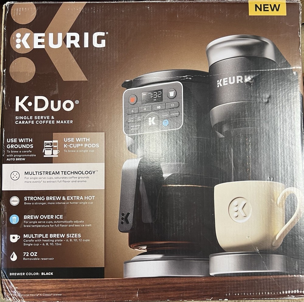 Keurig K CUP-Duo Program Coffee Maker, Single Serve & Carafe Brewer MRP$140 READ