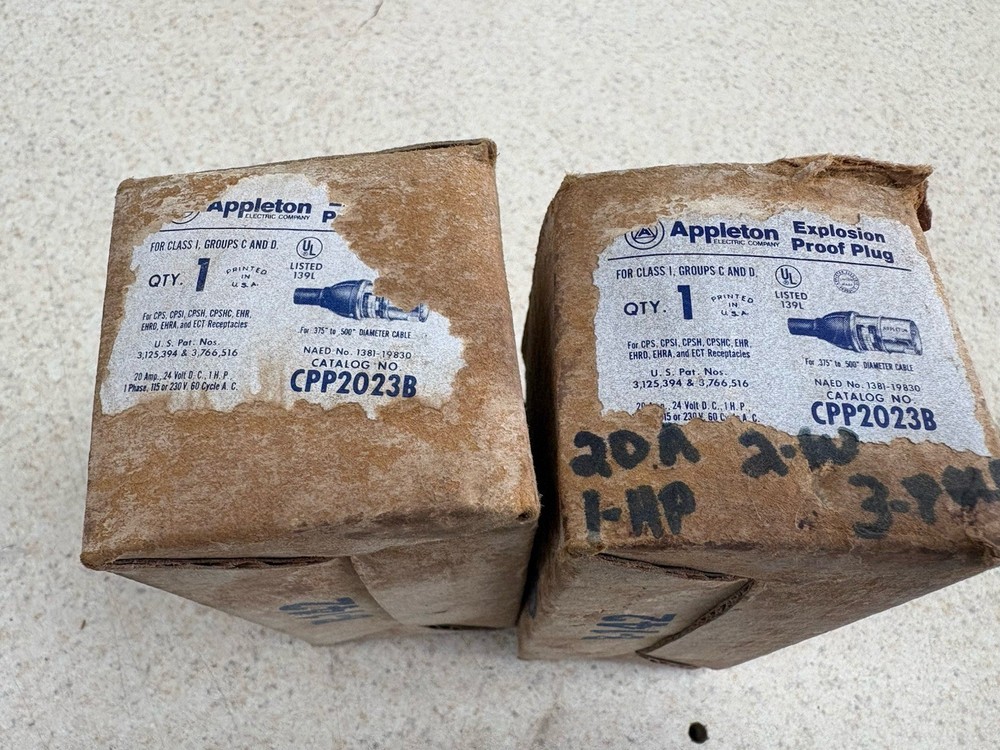 Appleton CPP2023B Explosionproof Plug 20A 3W 4P  Hazardous Location