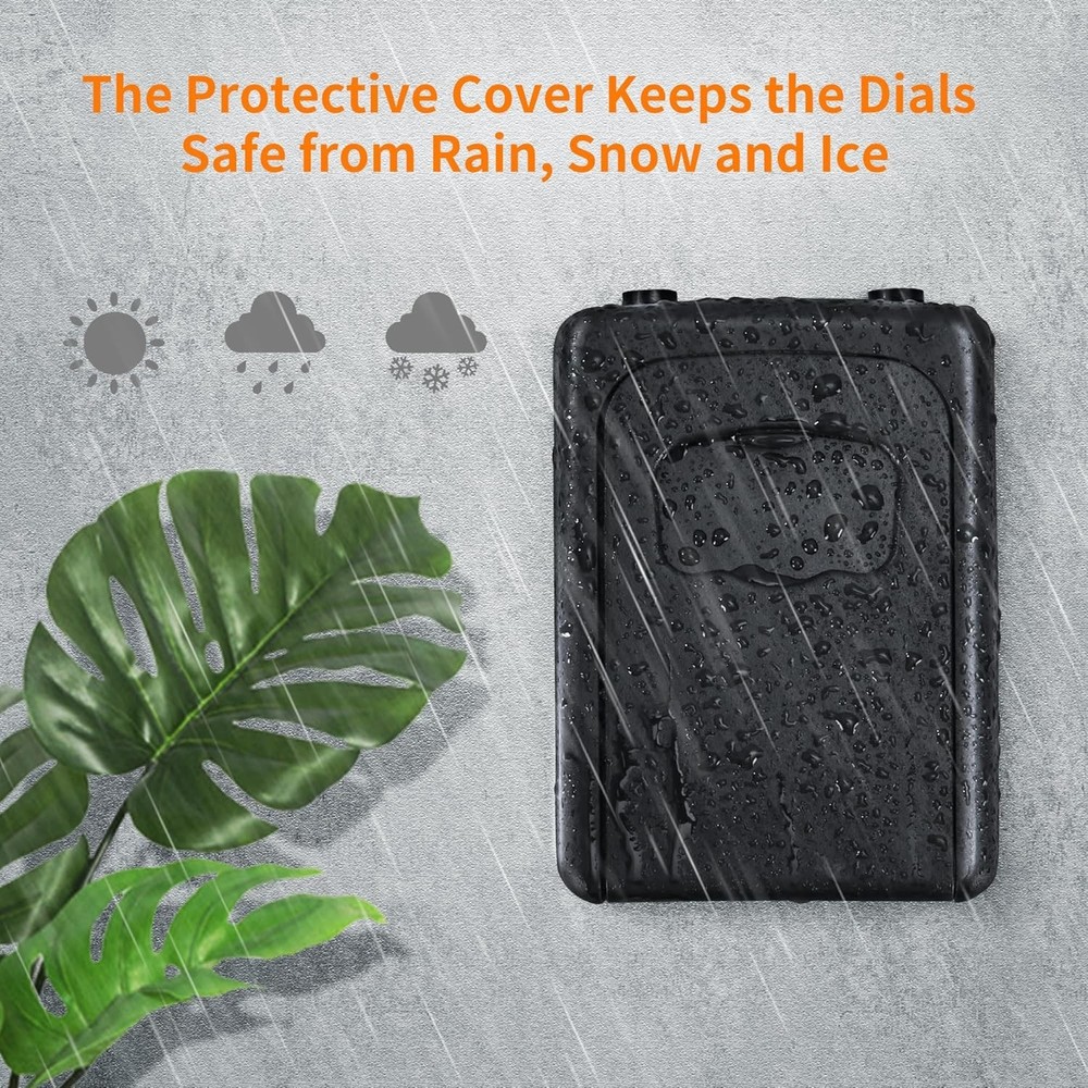 Portable Key Security Lock Box, Weatherproof, 2 Pack