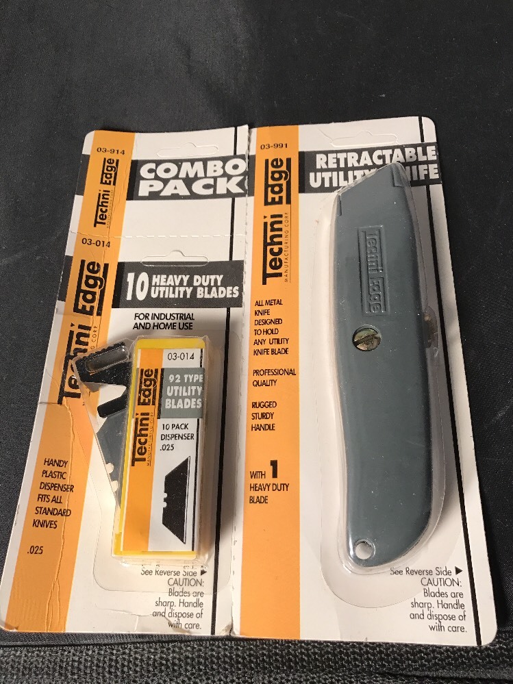 techni edge retractable utility knife combo pack 03-991/03-914
