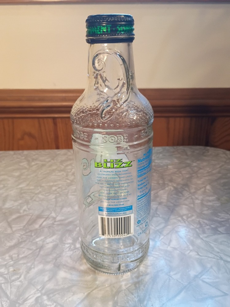 Vintage SoBe Bottle Liz Blizz 2000 20 FL OZ *Empty*
