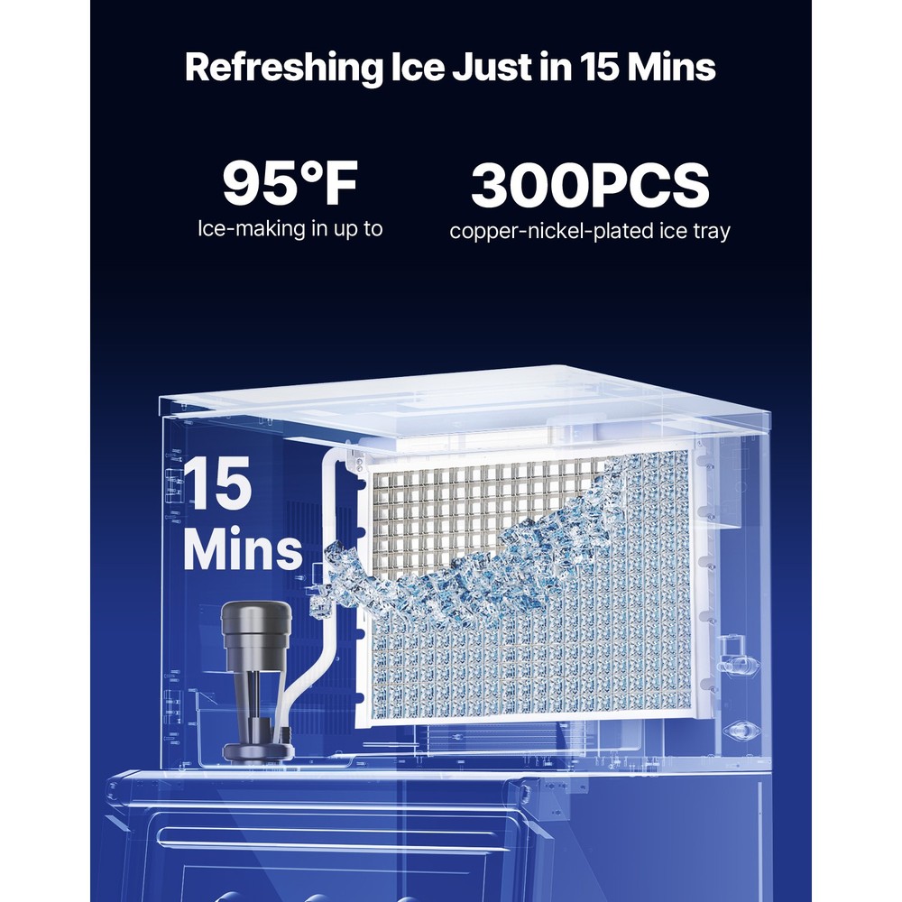 Uimoso Commercial Ice Maker Machine - 1000 lbs/Day with Self-Cleaning Function