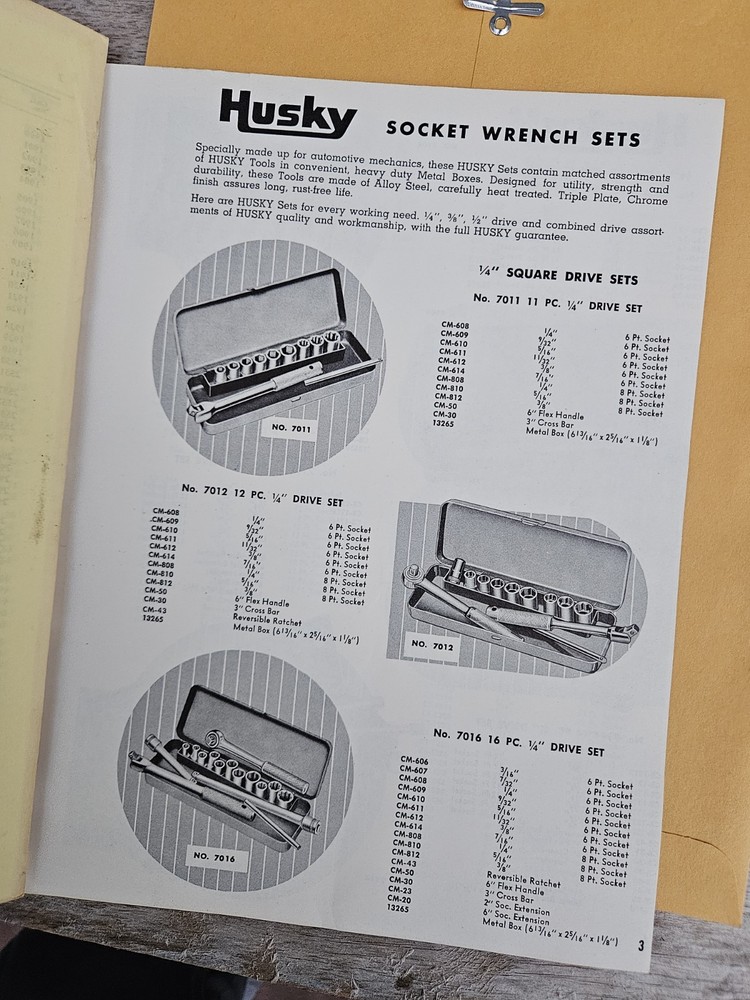 Husky Mechanics Hand Tools Catalog 1961