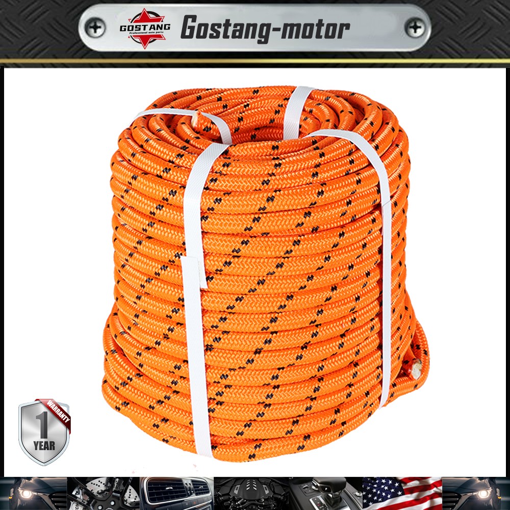 1/2"x200' Double Braid Polyester Bull Tree Clamping Tree Rope Line Nylon Core