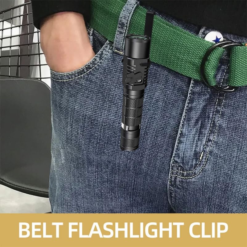 2pcs Flashlight Belt Clip Sturdy Metal Replacement Clip for Securely