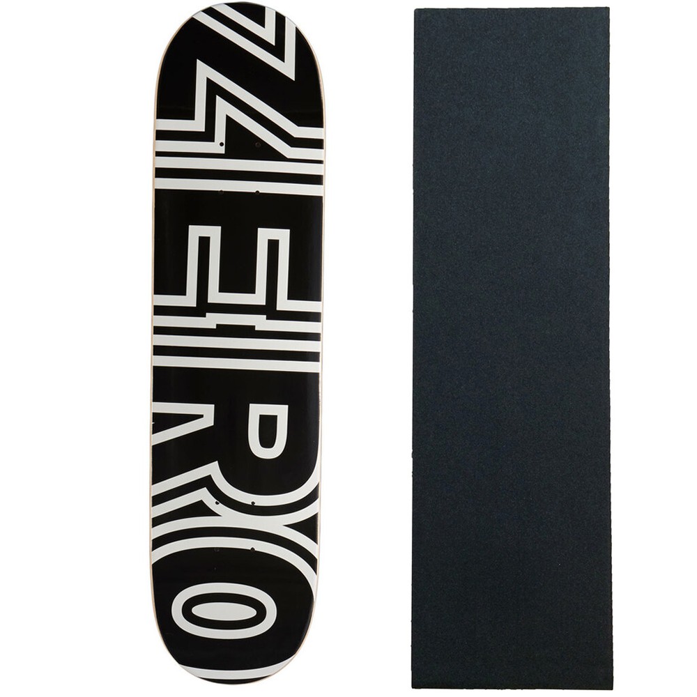 Zero Skateboard Deck Bold Black 8.25" with Grip