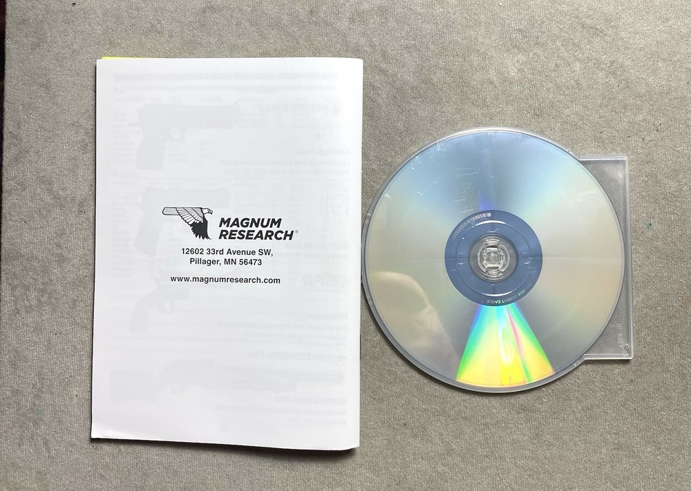 Original 2019 Magnum Research Desert Eagle Operating Instructions Manual