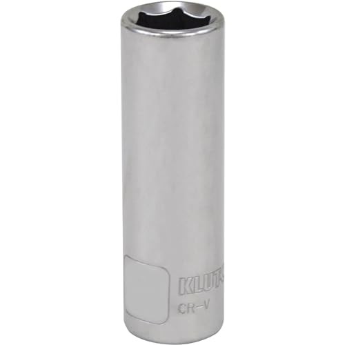 Klutch Deep Socket, Metric, 15mm, 3/8in.-Drive, 6-Pt.