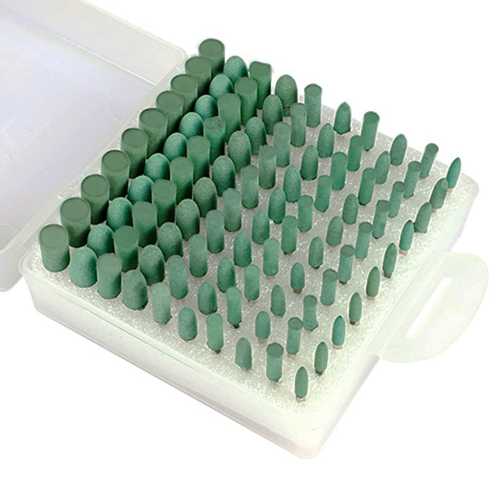 Luo ke 100 Pcs 𝐑𝐮𝐛𝐛𝐞𝐫 𝐏𝐨𝐥𝐢𝐬𝐡𝐢𝐧𝐠 Bits - 1/8 Inch Shank Silicone...