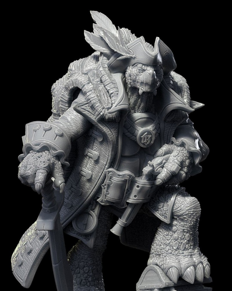 DnD Pirate Tortoise Krog 32mm Scale (unpainted)
