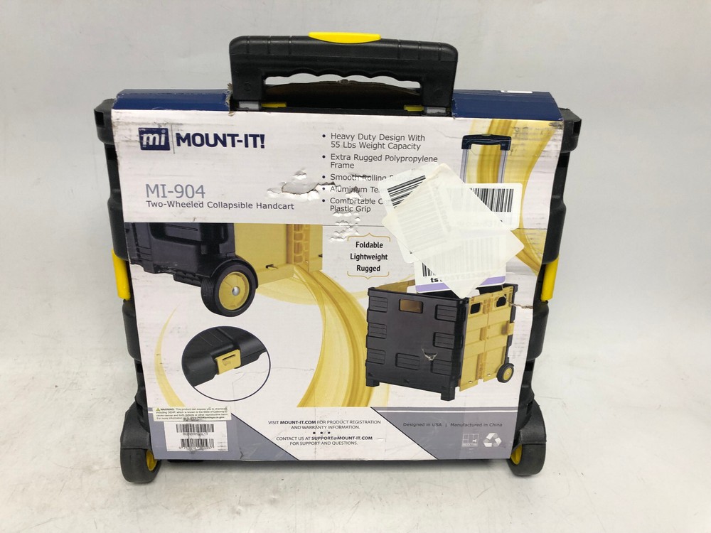 Mi Mount-it! Two-Wheeled Collapsable Hand Basket